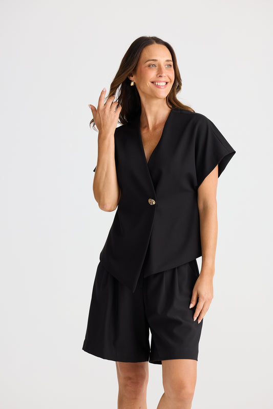 Black Origami Top | Brave & True BT25322