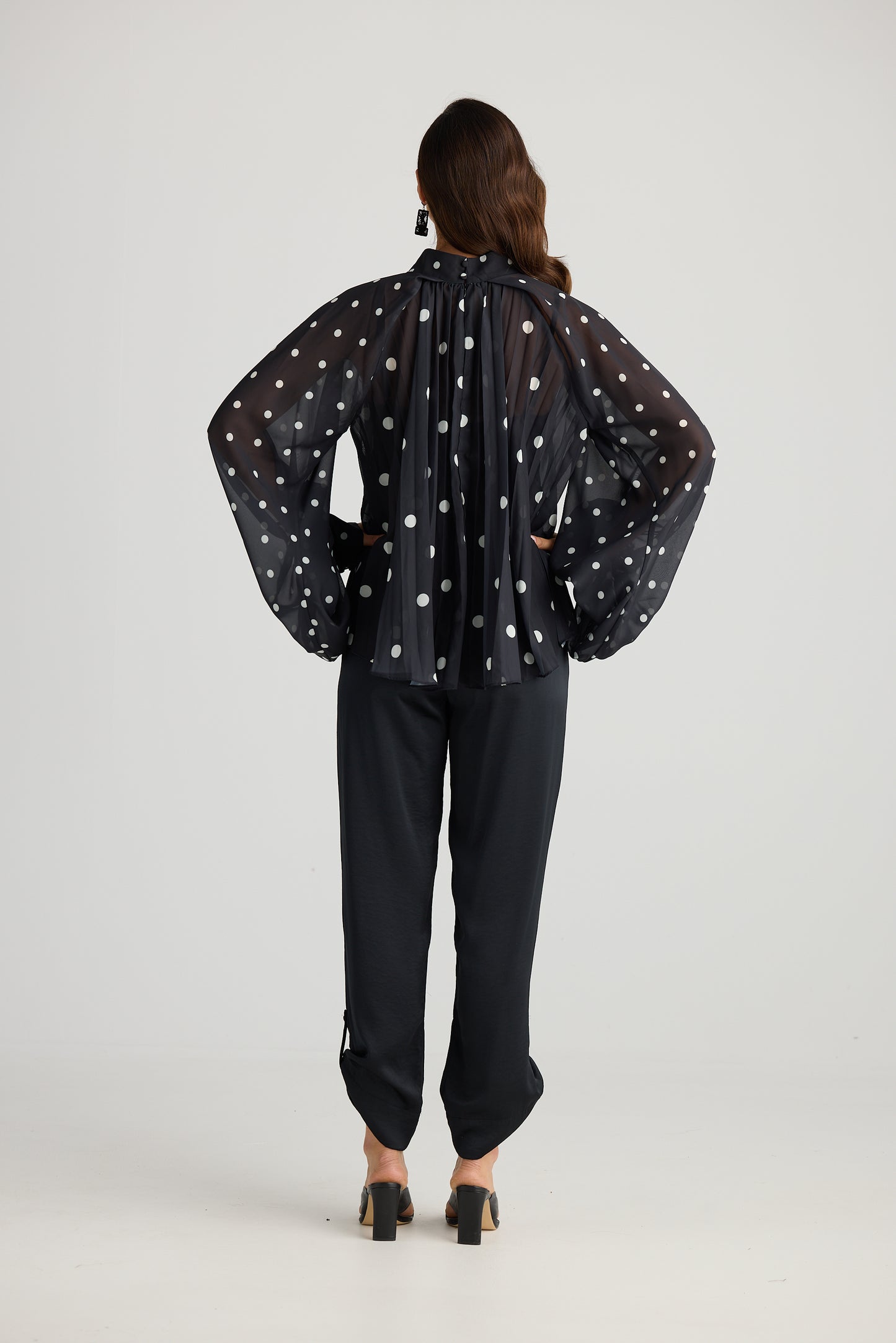 Black & White Spot Dorothy Blouse | Brave & True BT25323