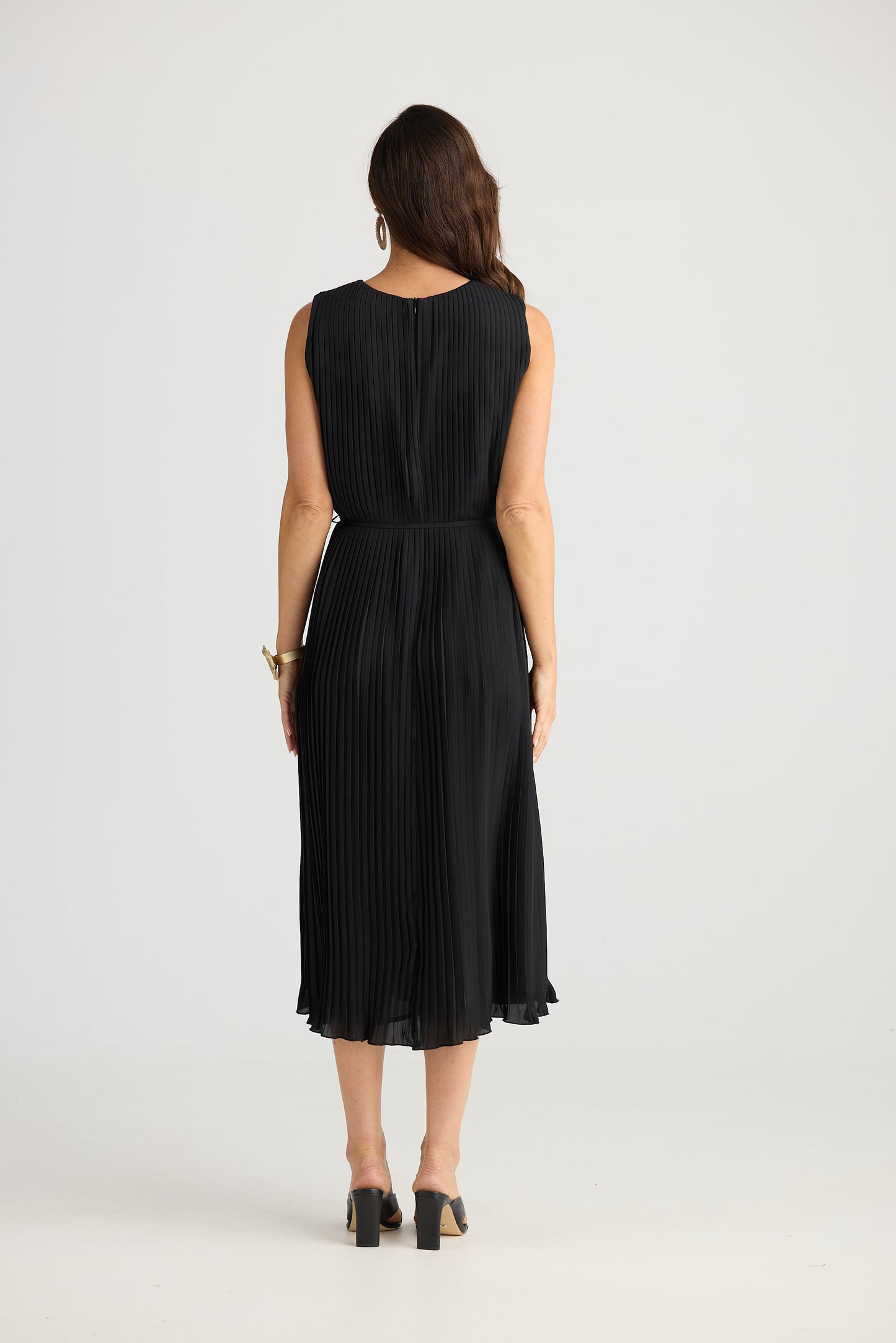 Black Tansy Pleated Dress | Brave & True BT25343