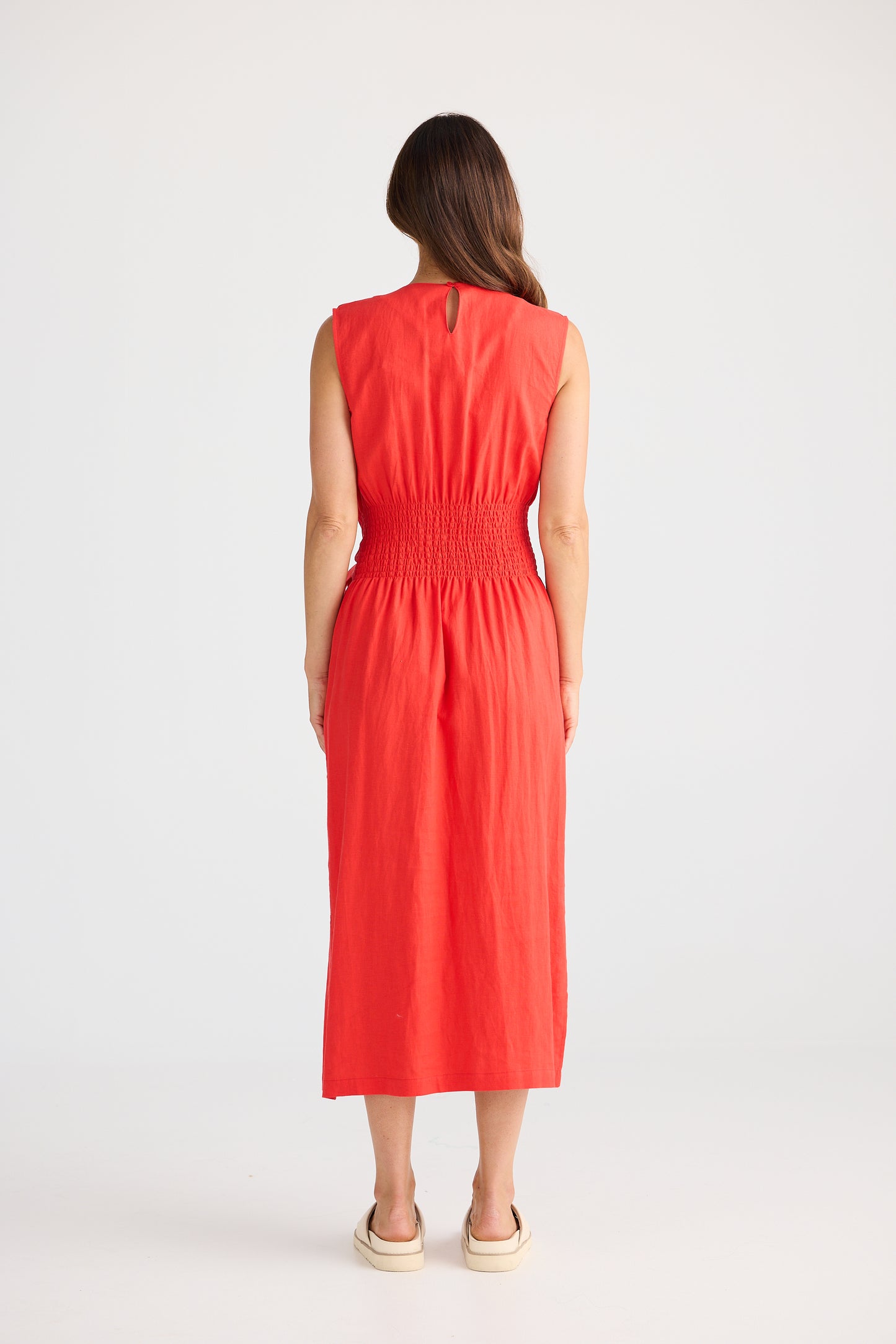Red Shift Turning Point Dress with Tie Detail | Brave & True BT25374
