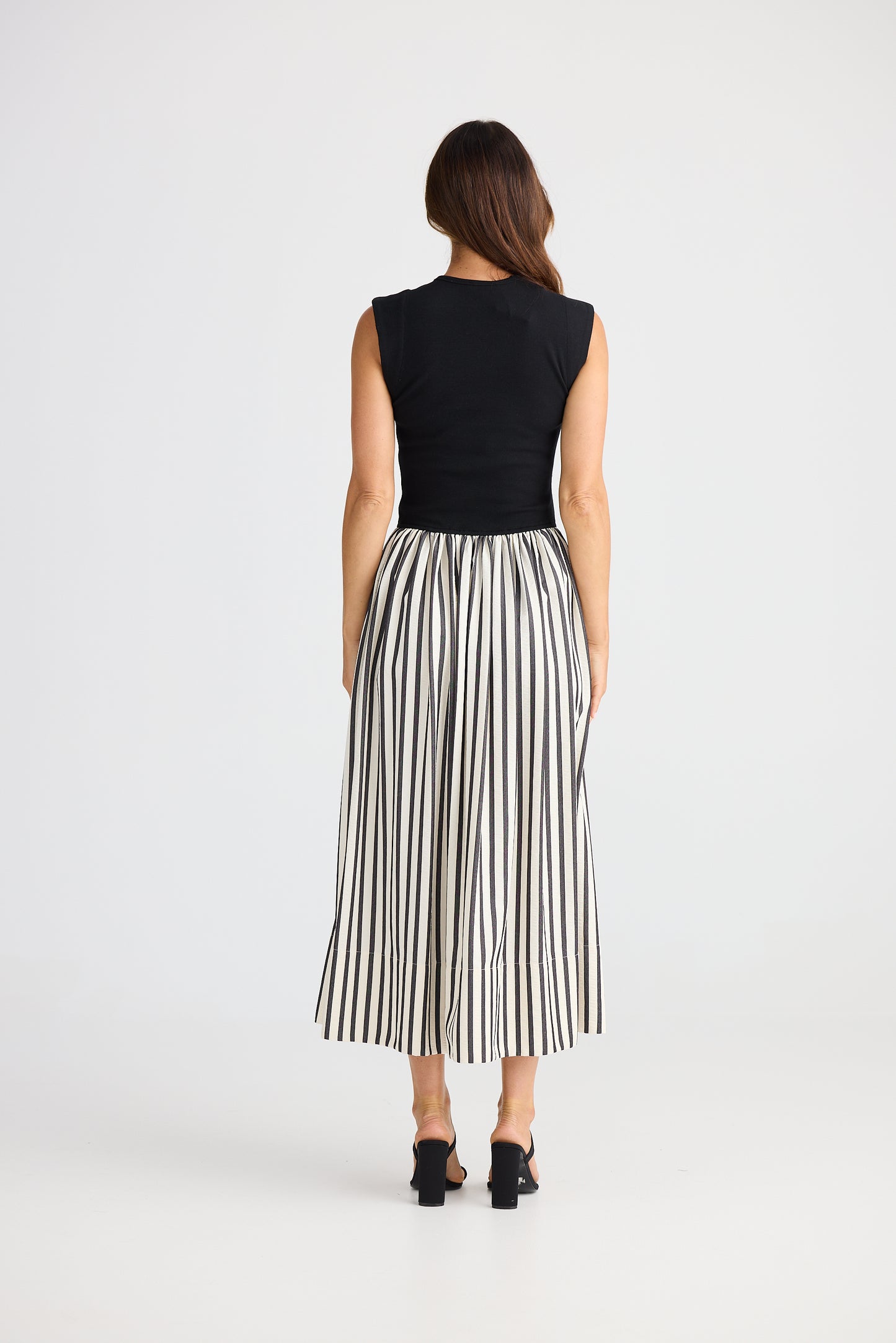 Black & White Stripe Daphne Dress | Brave & True BT25410