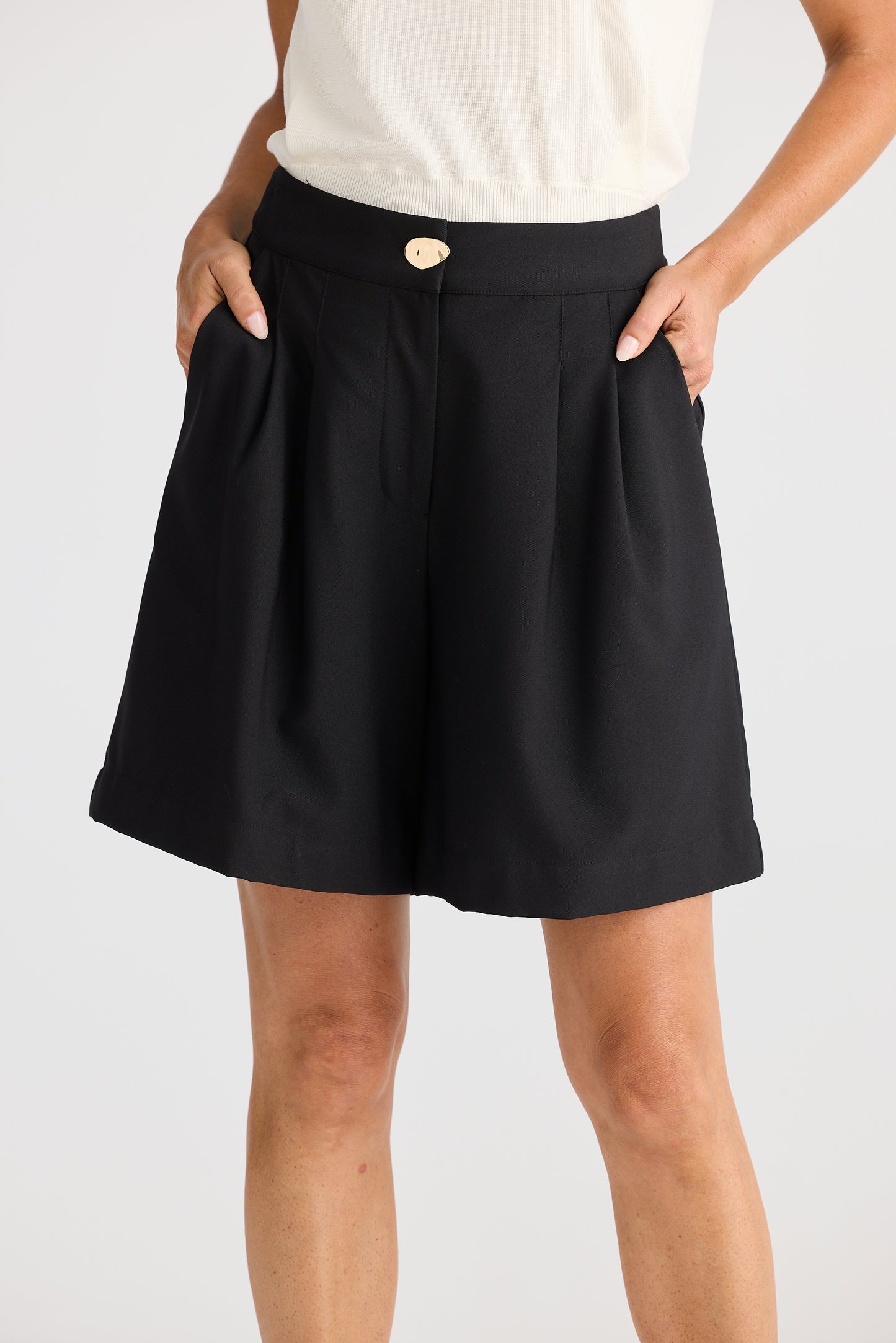 Black Origami Shorts | Brave & True BT25445B