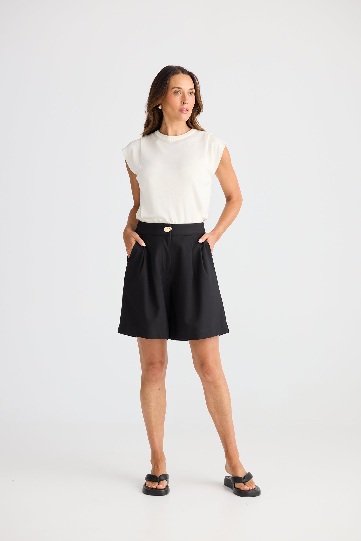 Black Origami Shorts | Brave & True BT25445B