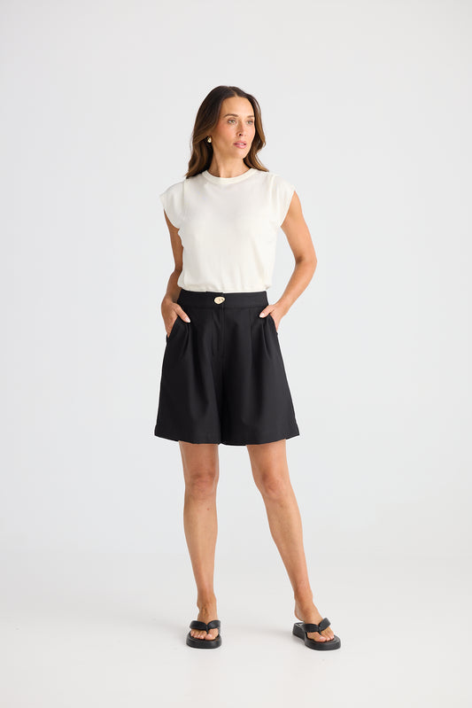 Black Origami Shorts | Brave & True BT25445B