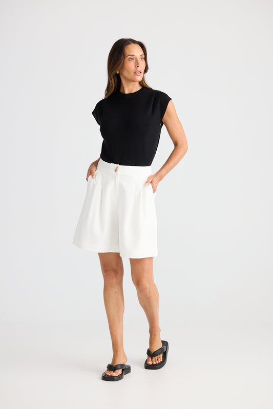 White Origami Shorts | Brave & True BT25445