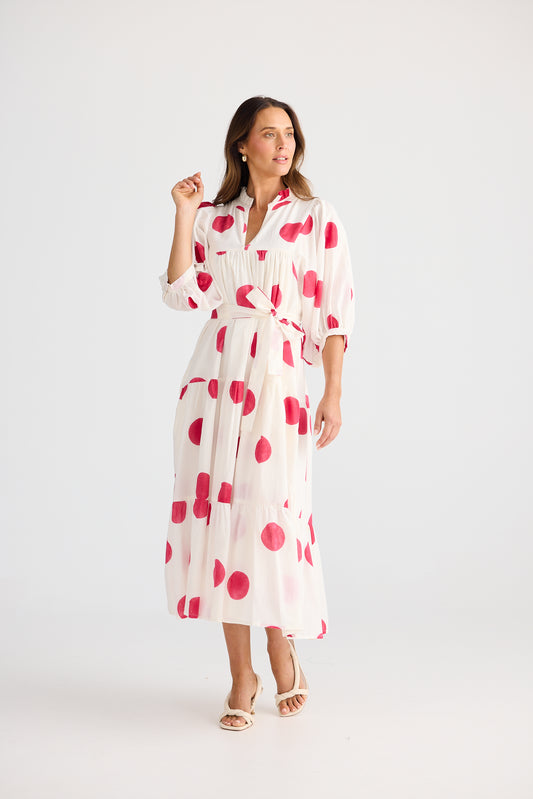 Red Spot Dottie Midi Dress | Brave & True BT25473