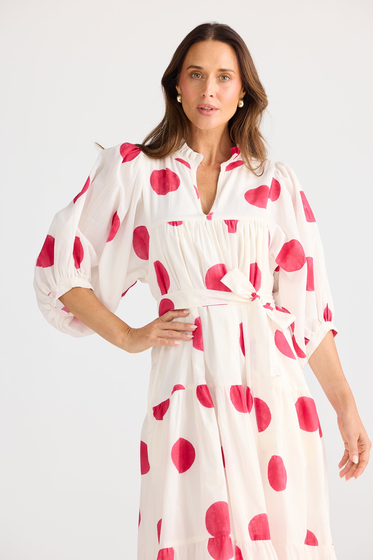 Red Spot Dottie Midi Dress | Brave & True BT25473