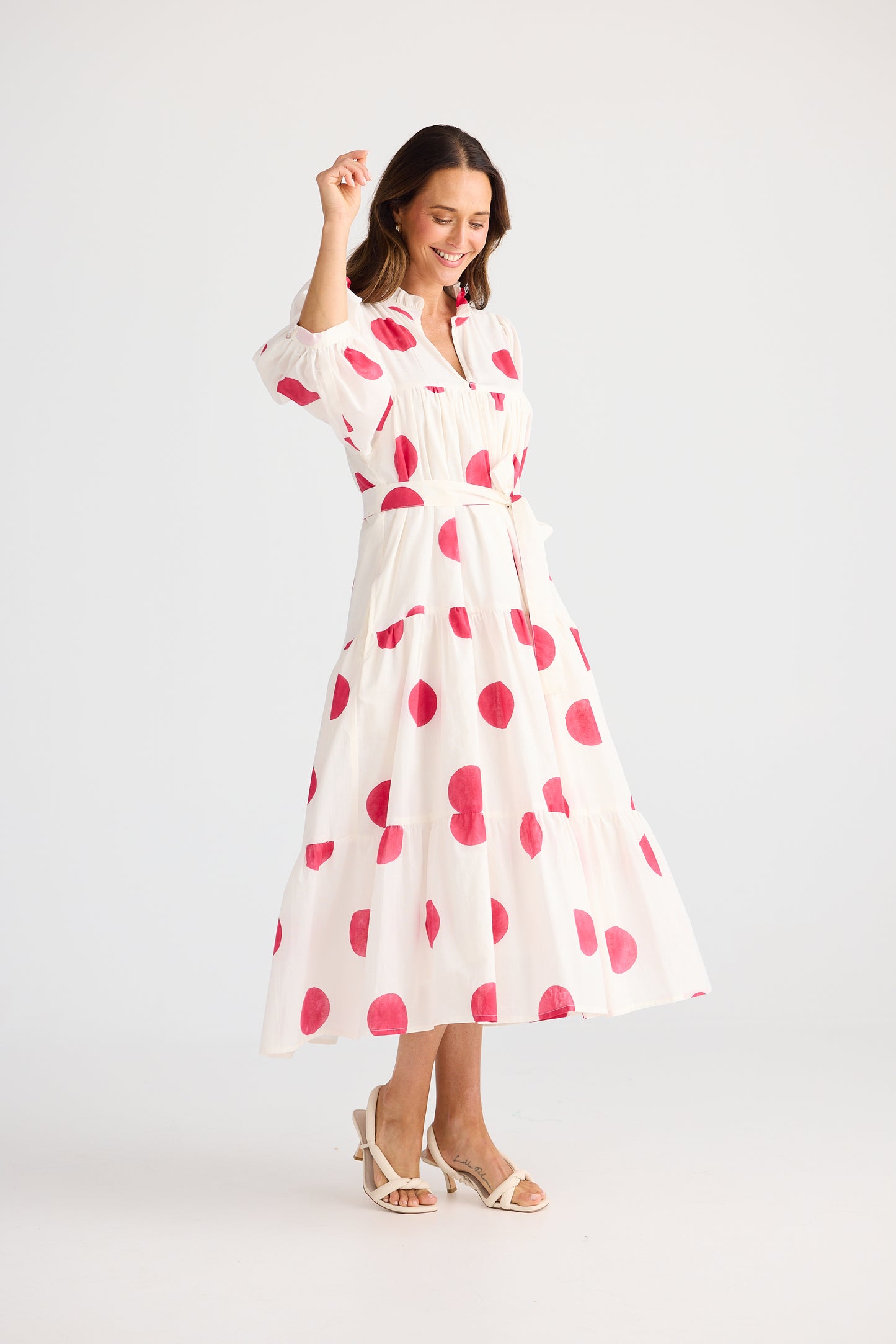 Red Spot Dottie Midi Dress | Brave & True BT25473