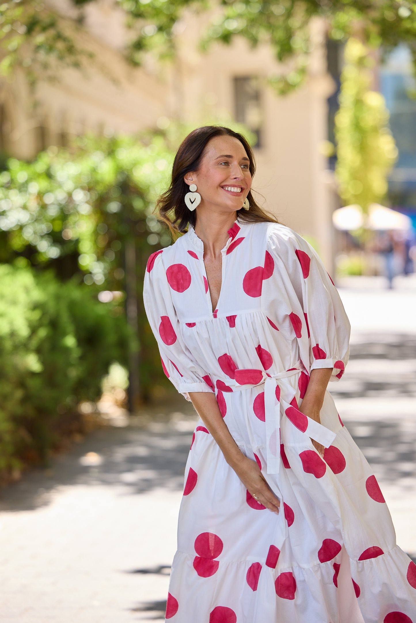 Red Spot Dottie Midi Dress | Brave & True BT25473