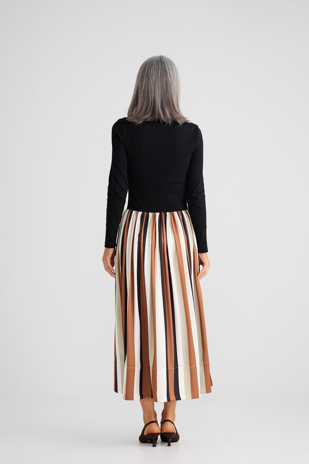 Oakley Stripe Daphne Long Sleeve Dress | Brave & True BT26224