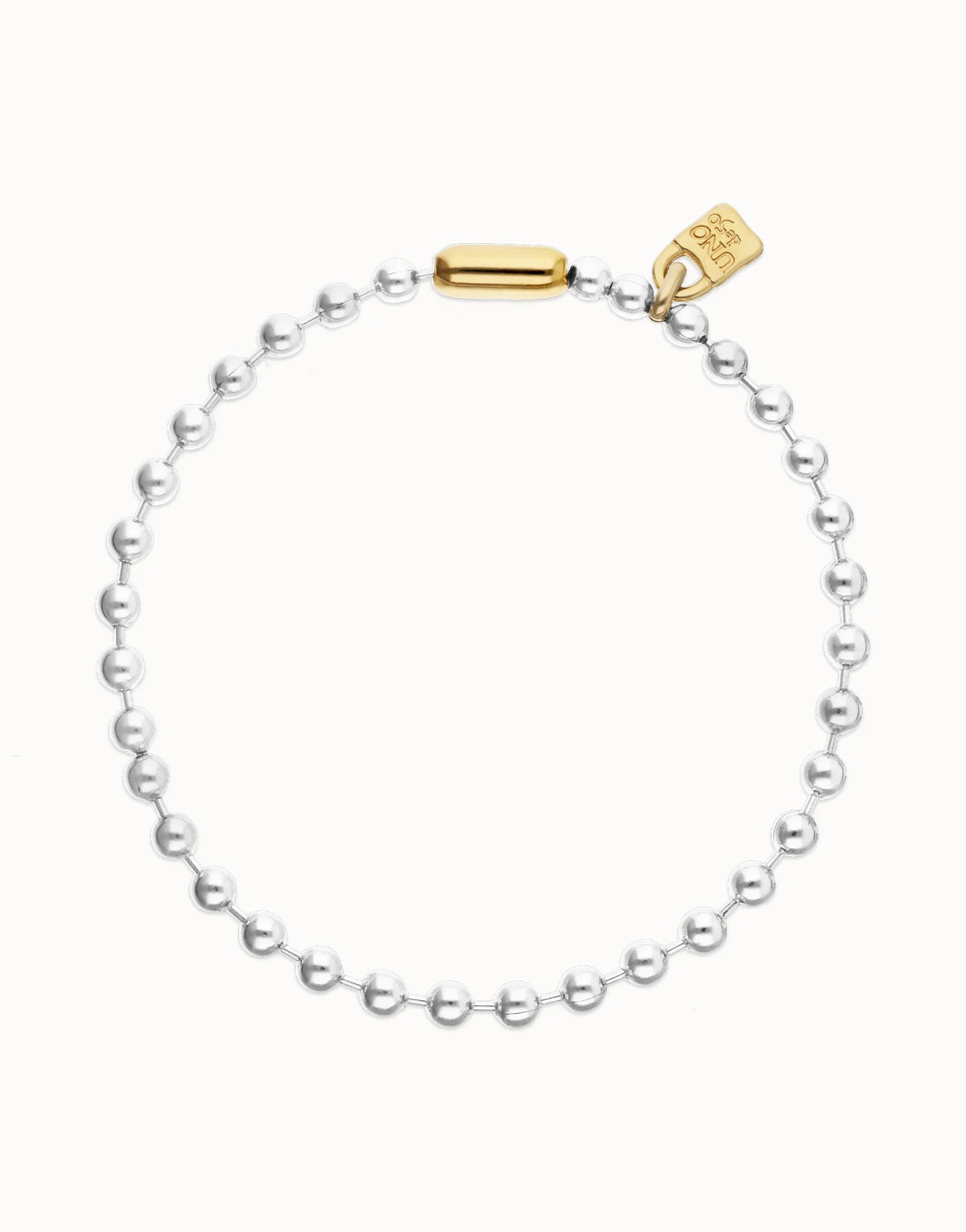 UNOde50 Copito Bead Necklace – Silver & Gold | COL1390