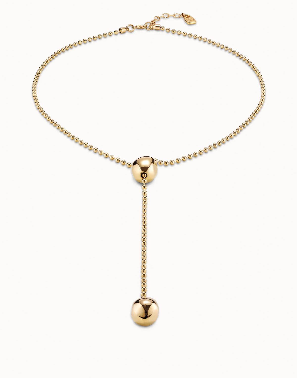 UNOde50 Gold Long Adjustable Y-Shaped Necklace – COL1416