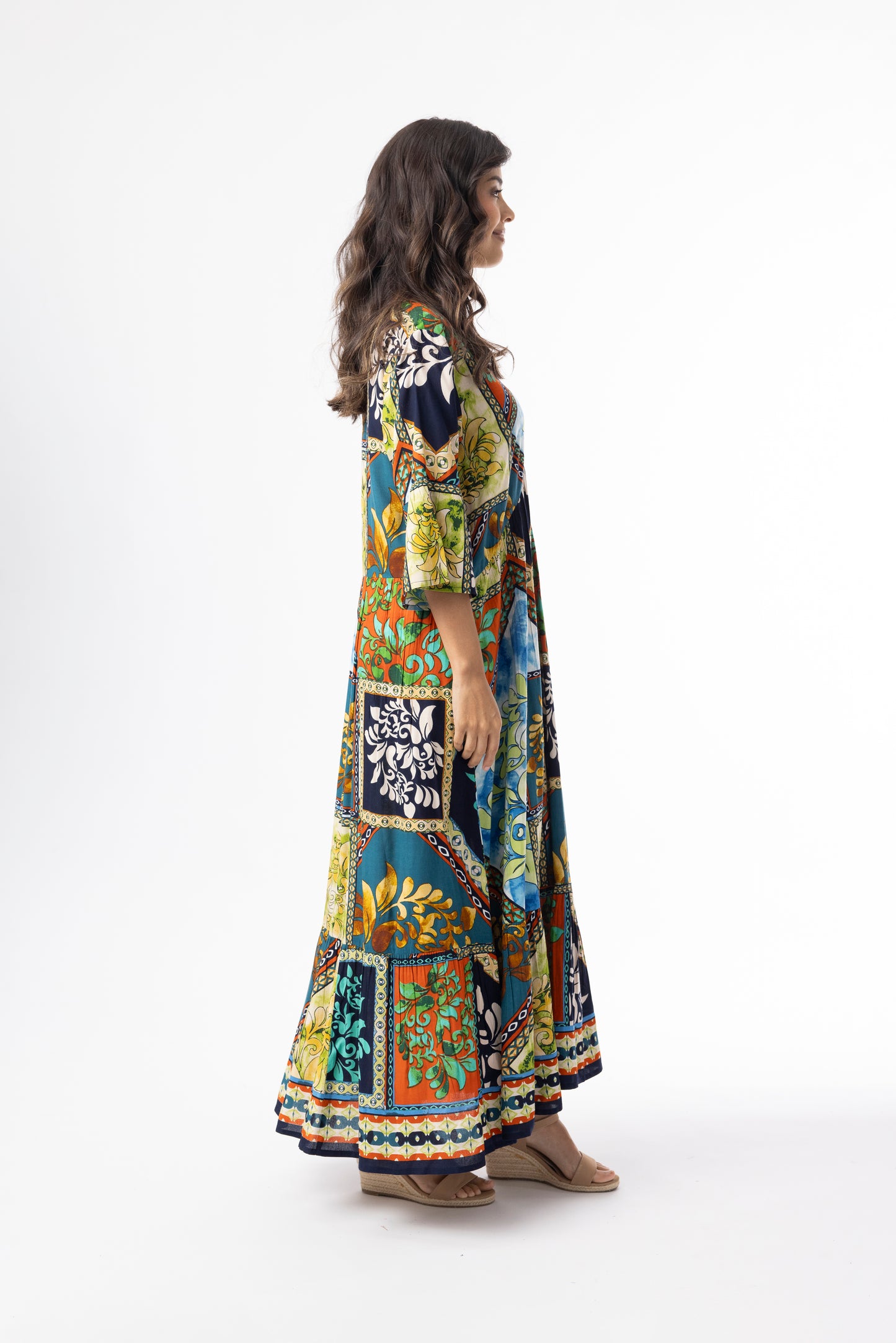 Cabo Fria Peak Print Dress | Orientique 40204