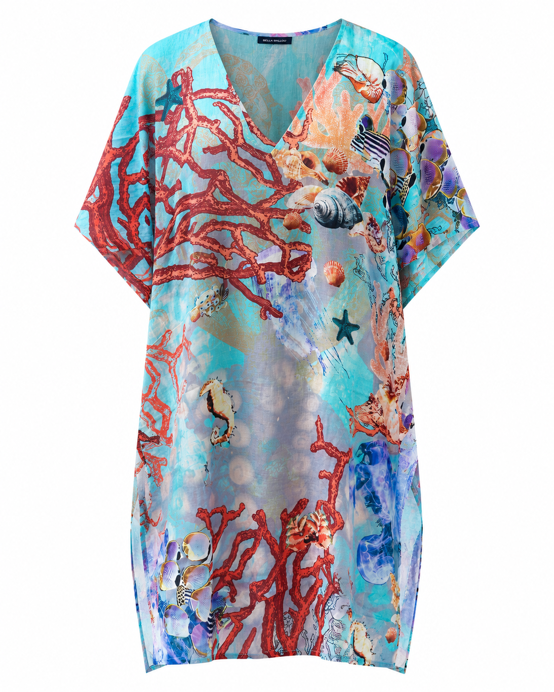 Summer Cover Up Dress/Kaftan - Aqua | Bella Ballou