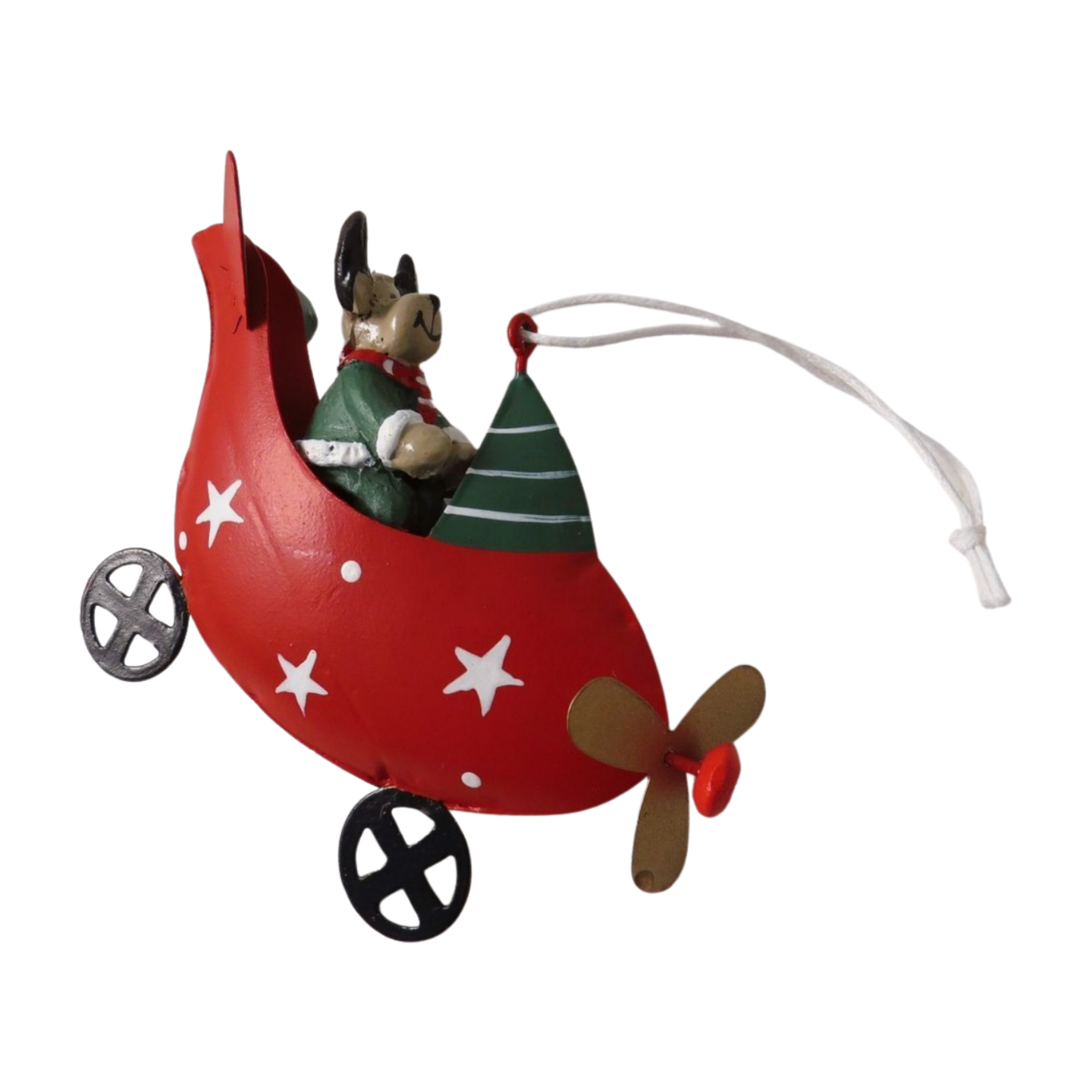 Metal Aeroplane Tree Decorations in 3 Colours | Giftware Trading UK