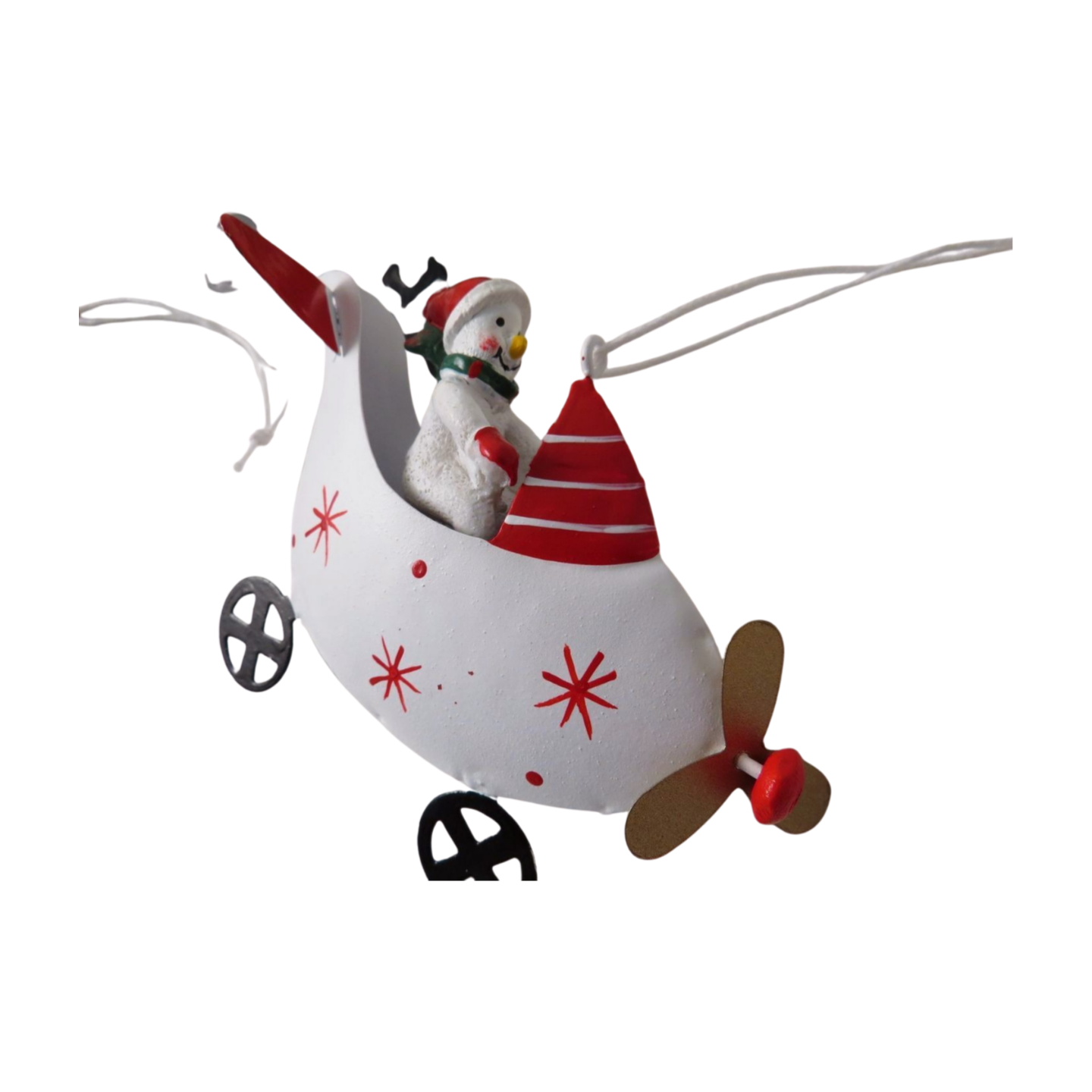 Metal Aeroplane Tree Decorations in 3 Colours | Giftware Trading UK