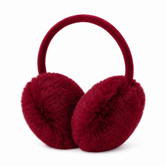 Classic Faux Fur Ear Muffs – Red | Last True Angel LMN01R