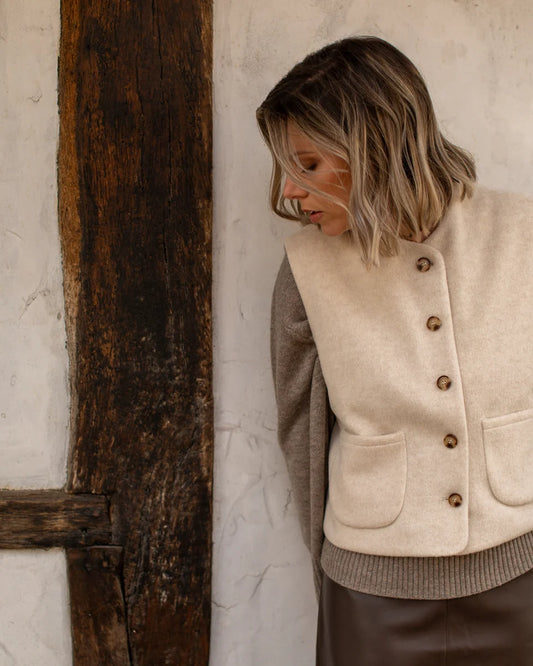 Demi Gilet – Cream | Chalk