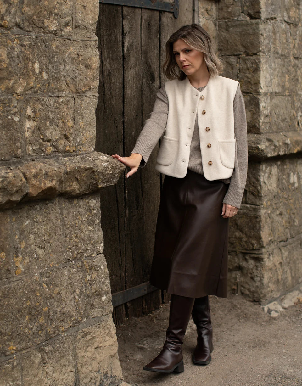 Demi Gilet – Cream | Chalk