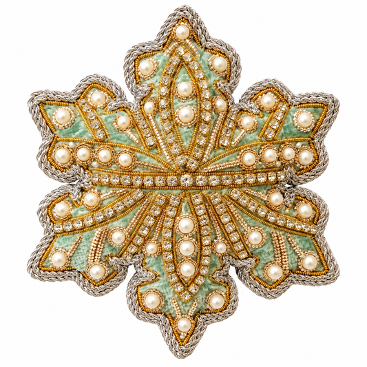 Eau de Nil Pearl Snowflake Christmas Decoration – Tinker Tailor London
