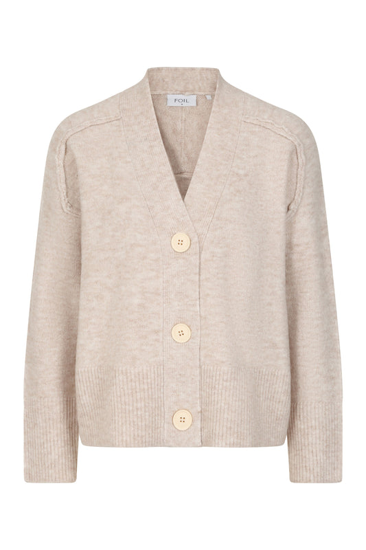 Oat Relaxed Fit Lovefool Cardigan | Foil FO8067