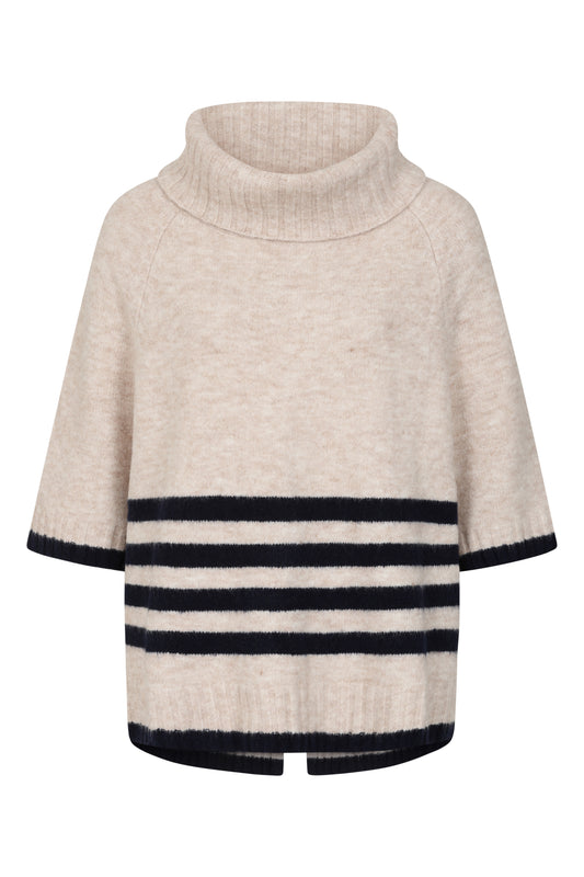 Oat/Midnight Blue Oversize Plus One Popover | Foil FO8093