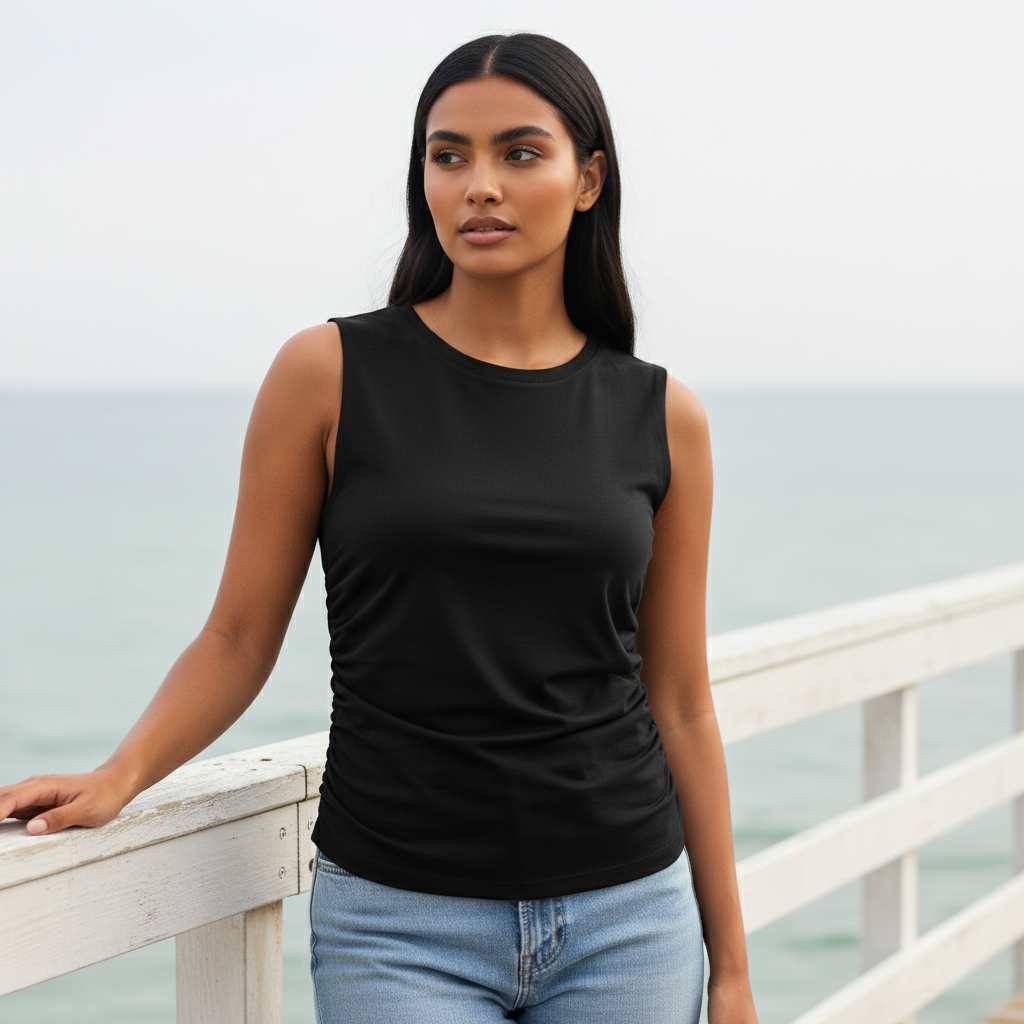 Black High Flyer Tank Top | Foil FO8354