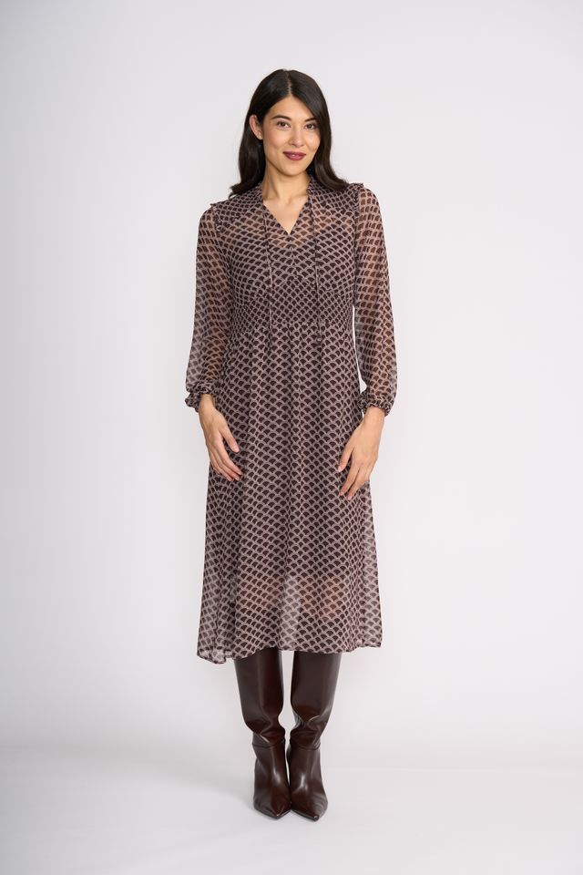 Tinder Twirl Dress in Deco Print - FO8515 | Foil