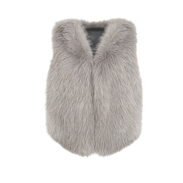 Grey Faux Fur Gilet | Last True Angel LGN05G