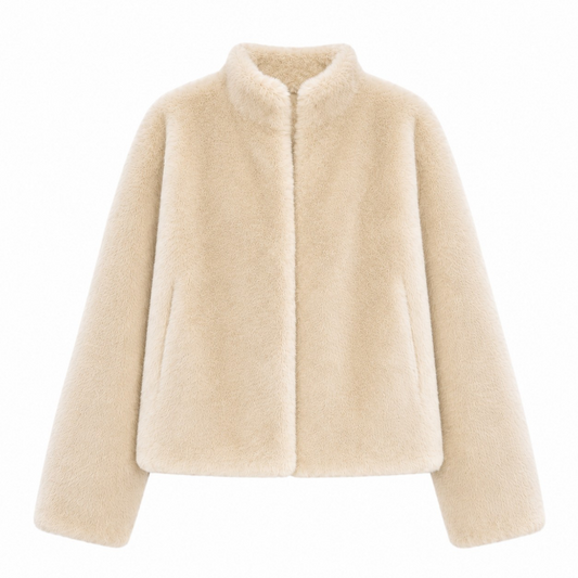 Soft Faux Fur Jacket – Cream | Last True Angel LGN02C