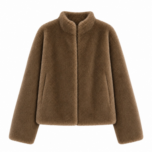 Soft Faux Fur Jacket – Milk Chocolate | Last True Angel LGN02BC