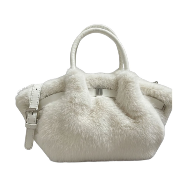 Cream Faux Fur Mini Grab Bag | Last True Angel LTB14C