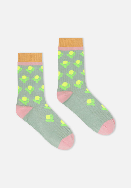 Flower Socks - Aqua | Dr.Bloom