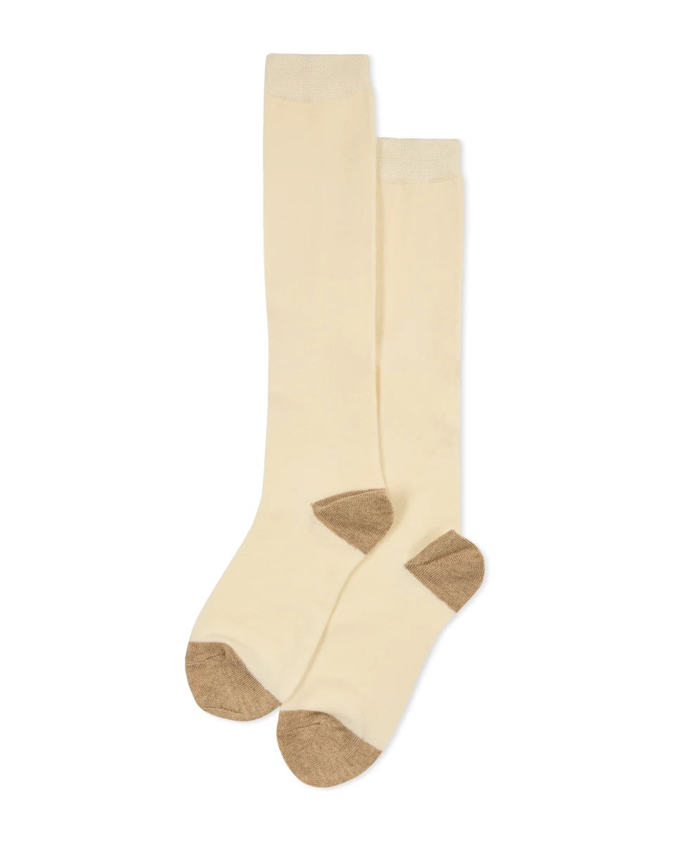 Heel Toe Sock in Ivory/Biscuit | Chalk