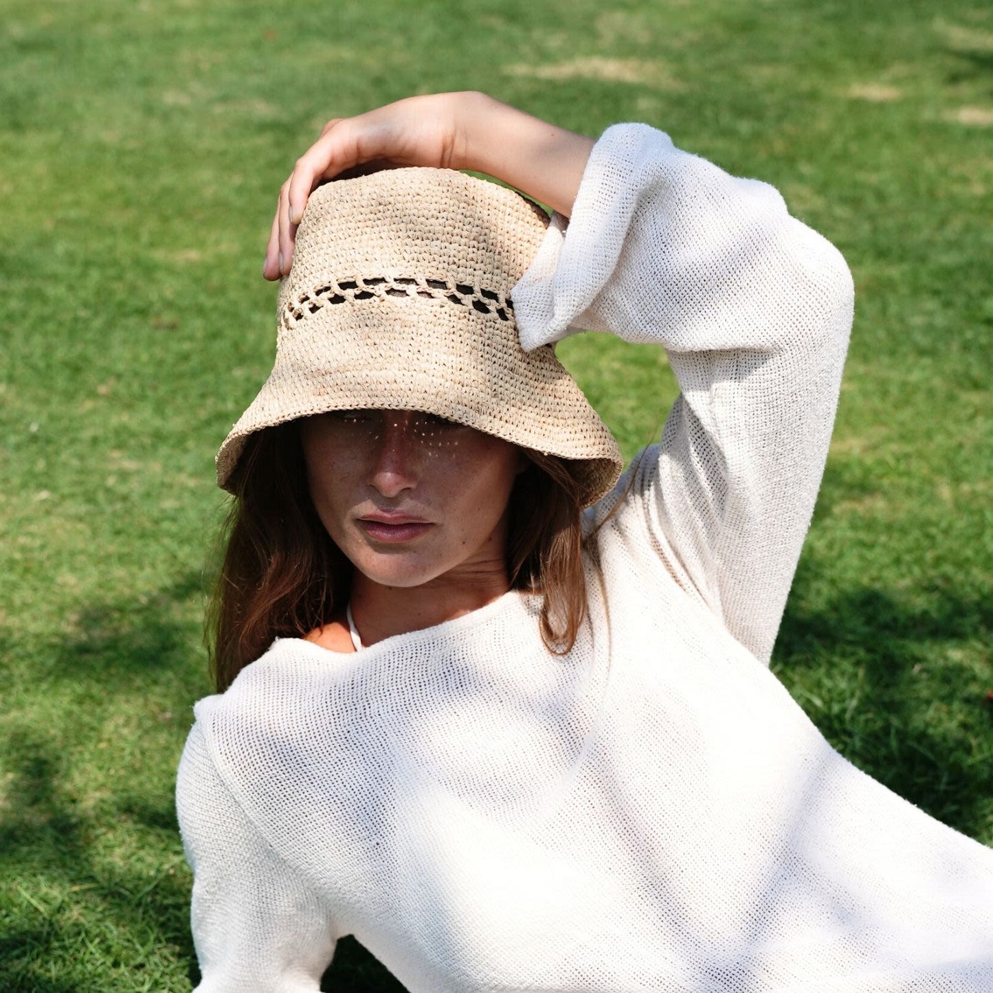 Beige Hole Bucket Hat | Zanatany Concepts