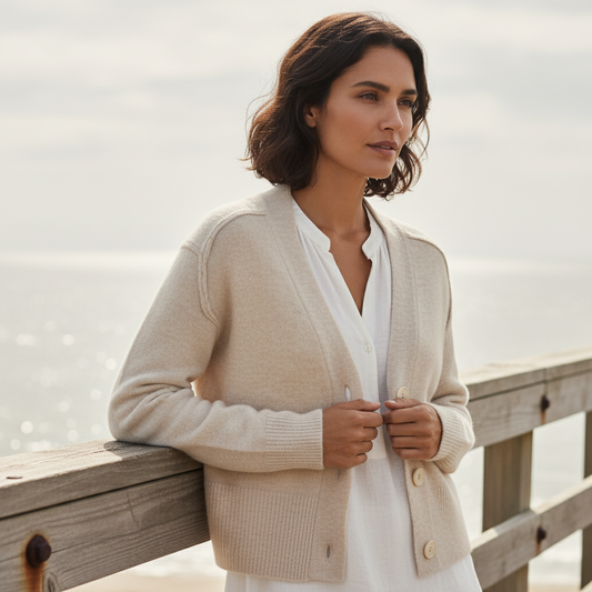 Oat Relaxed Fit Lovefool Cardigan | Foil FO8067