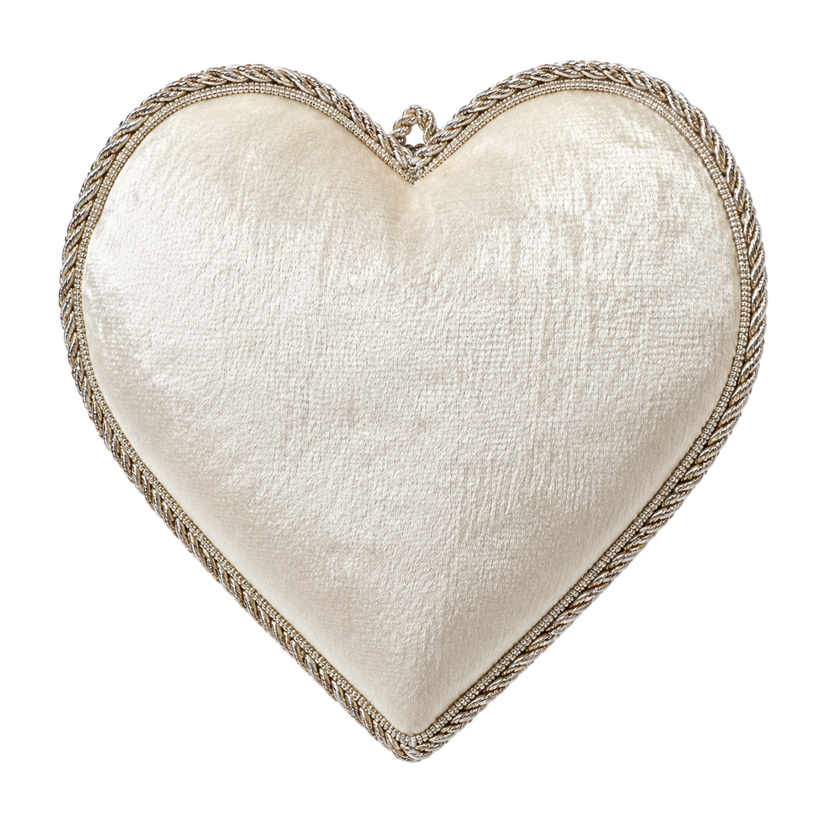 White Heart with Champagne Crystals & Pearls Hanging Decoration – Tinker Tailor London