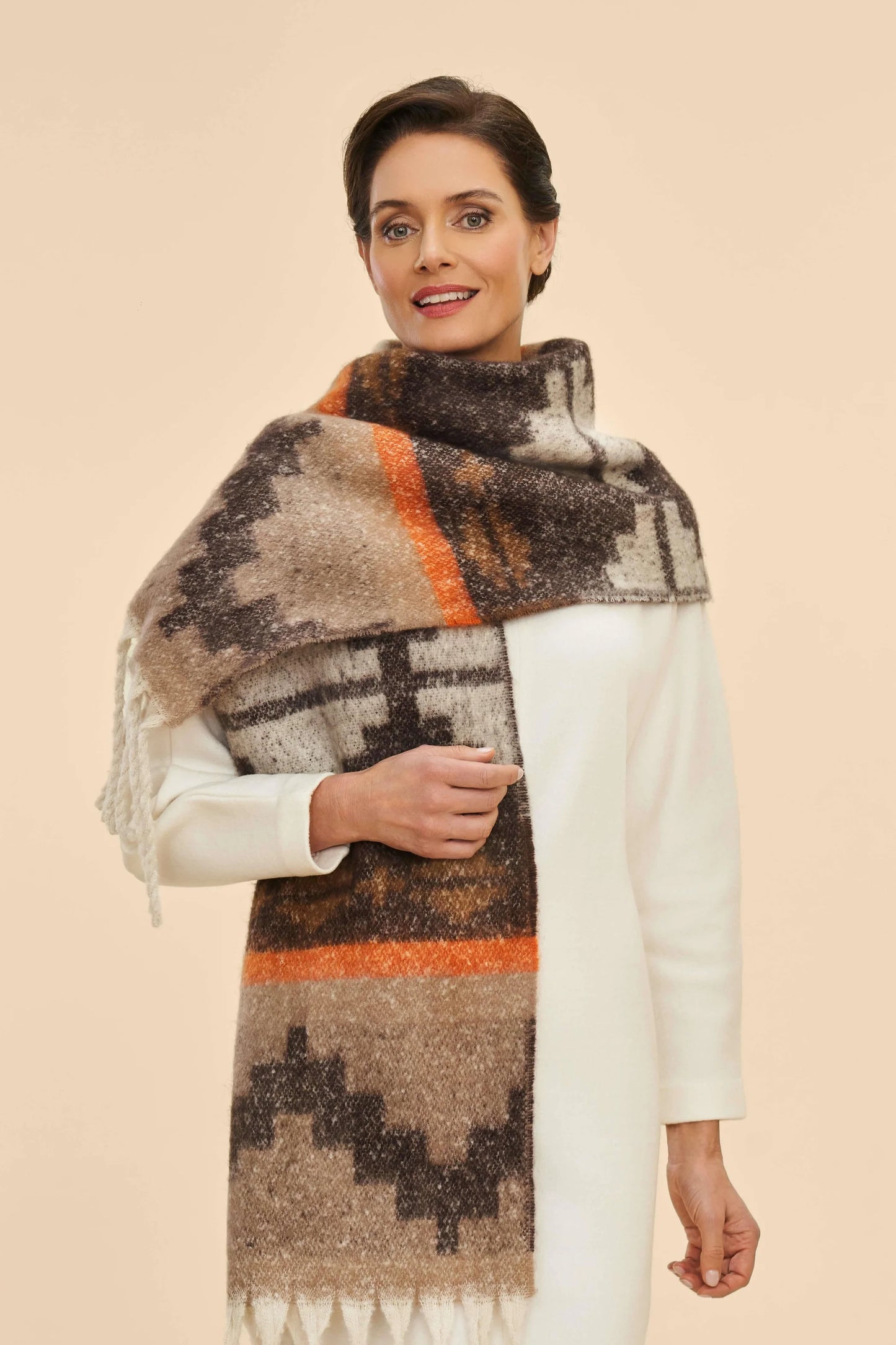 Koko 70's Mix Cosy Scarf | Powder