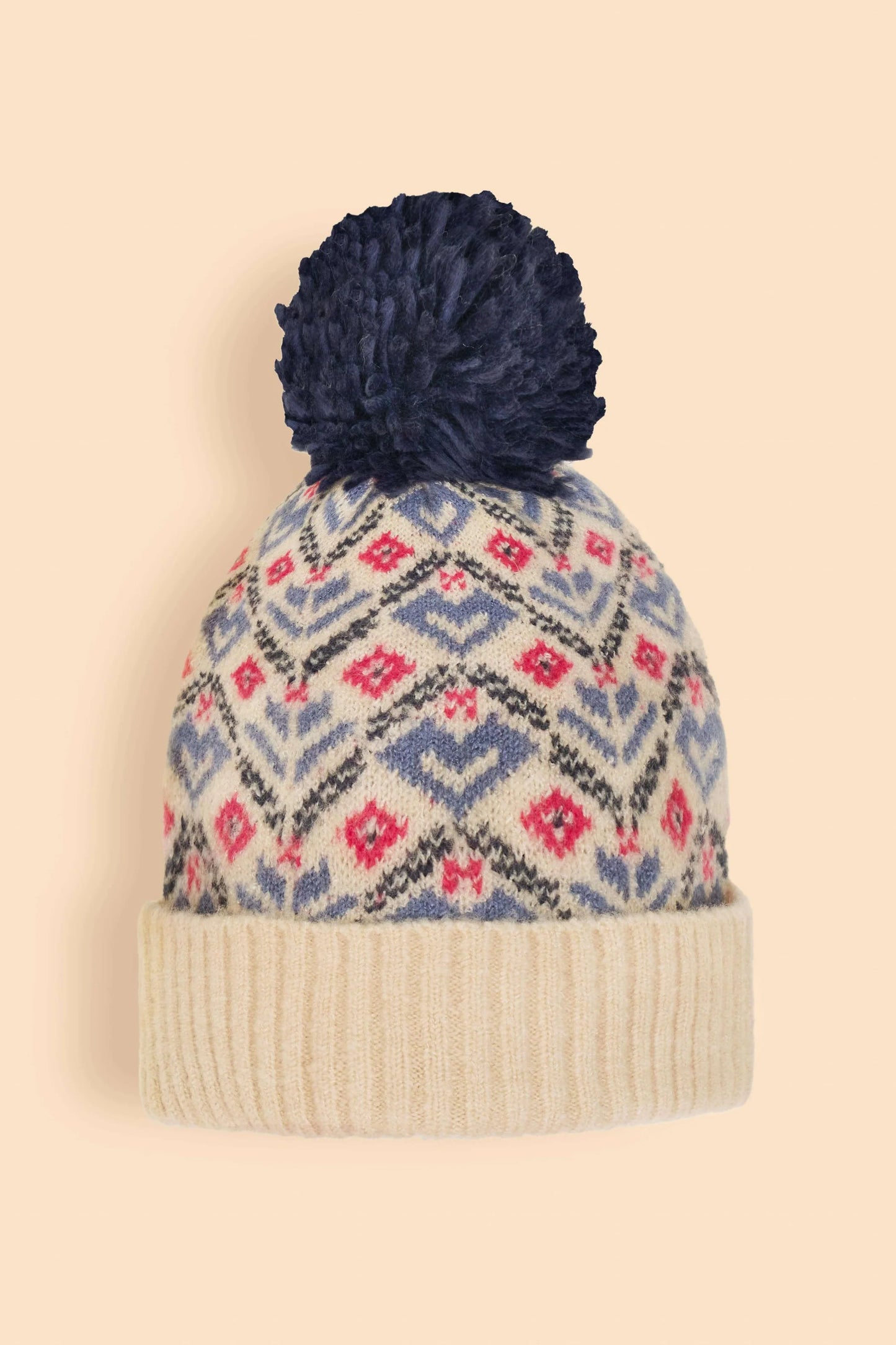 Kristi Cream Bobble Hat | Powder