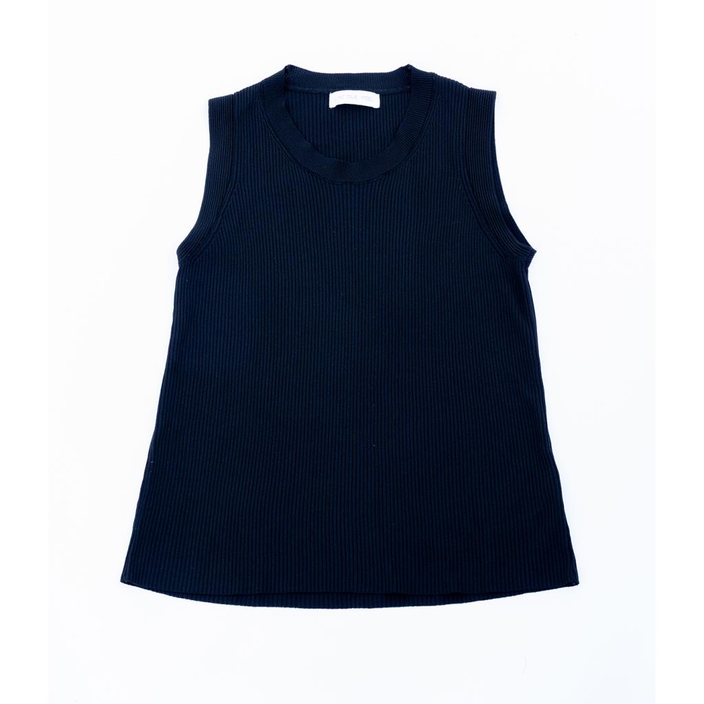 Ribbed vest top in black | Last True Angel