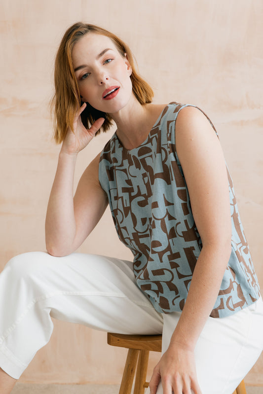 Cora Highline Vest Top Mocha | LM26080