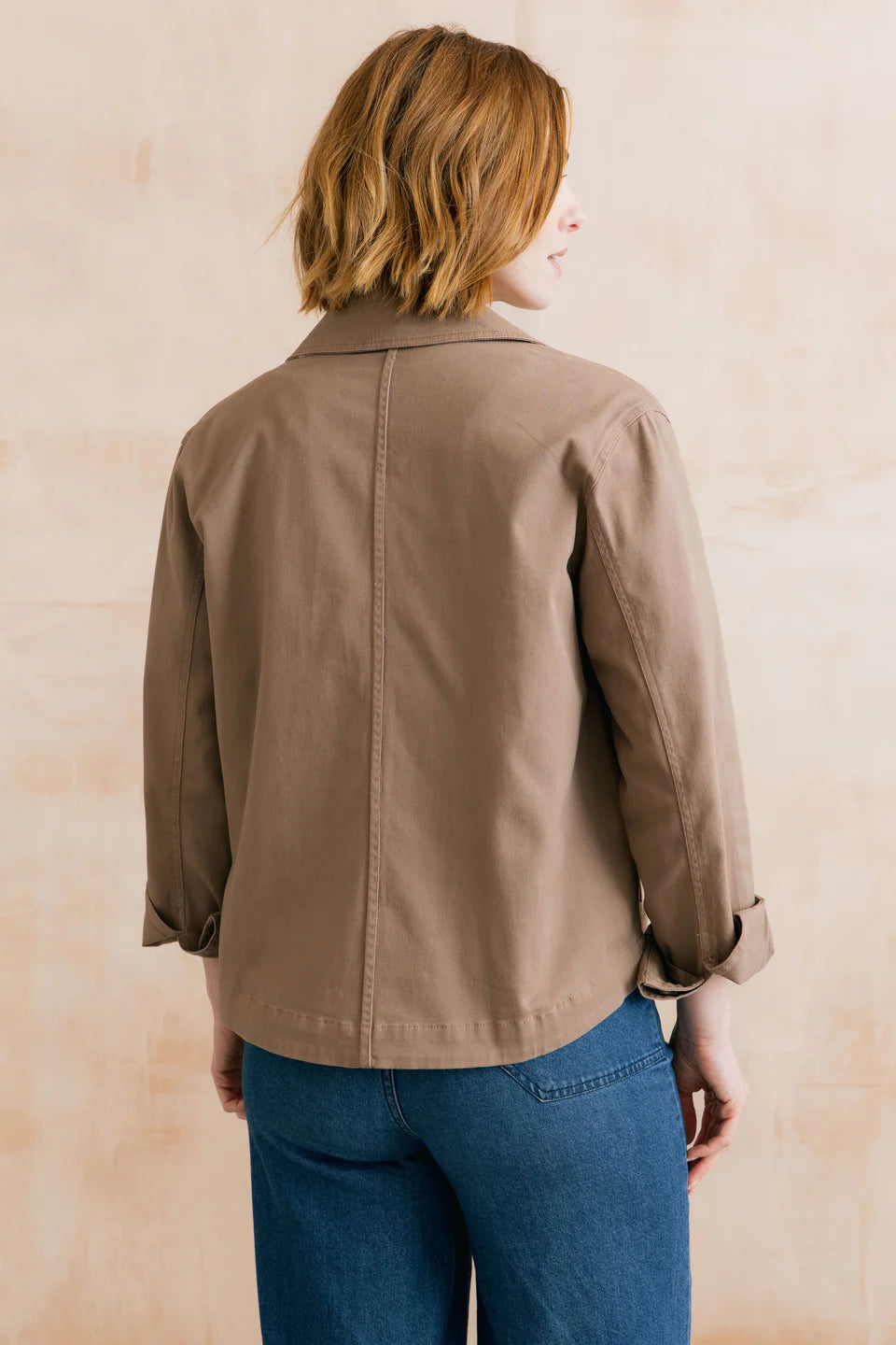 Effie Stretch Cotton Twill Jacket Mocha | Lily & Me LM26091M