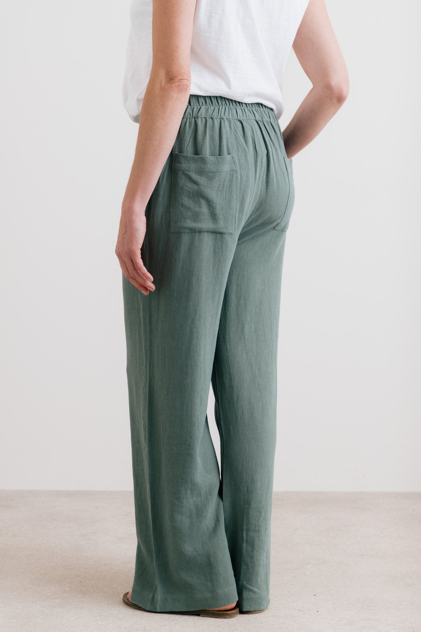 Laurel Linen Blend Wide Leg Grace Trousers | Lily & Me LM26125