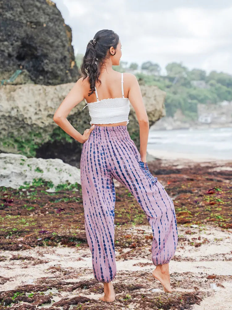 Tie Dye Bali Trousers - Pink | Suzie Blue - LS1608PK