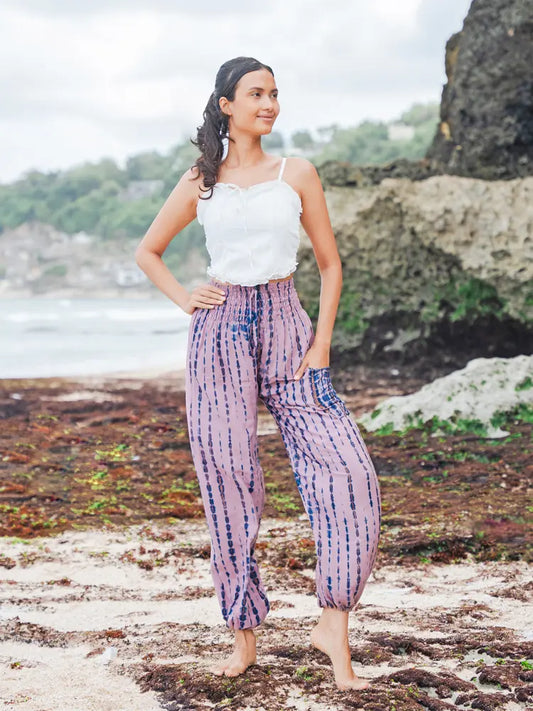 Tie Dye Bali Trousers - Pink | Suzie Blue - LS1608PK