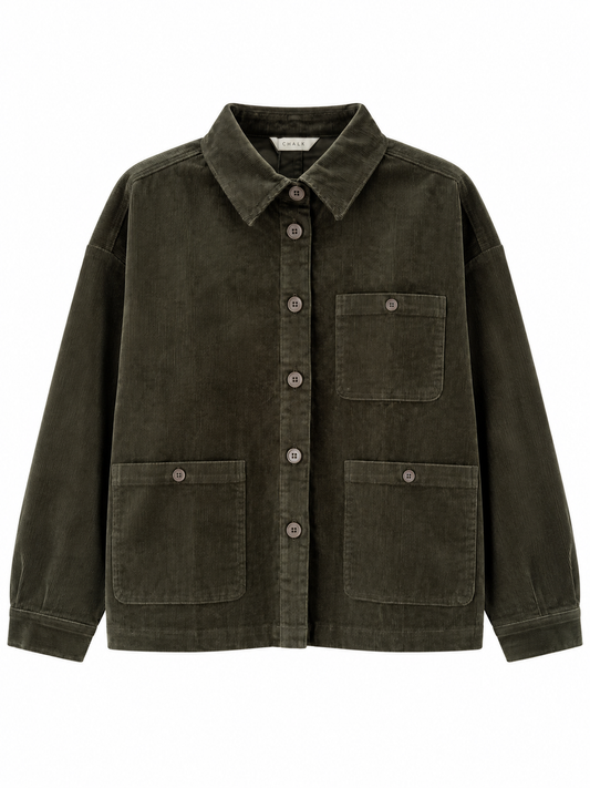 Lennie Jacket – Forest Green | Chalk