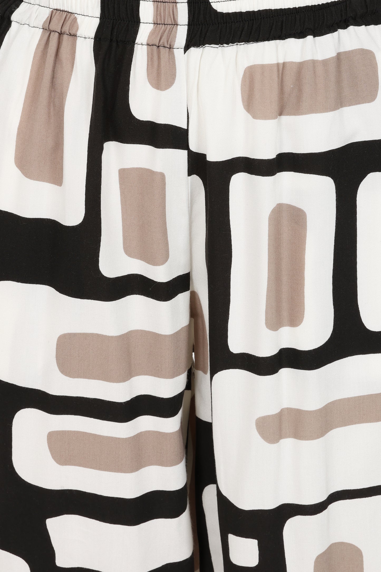 Neutral Geometric Print Trousers | Tara Vao Magali 4527