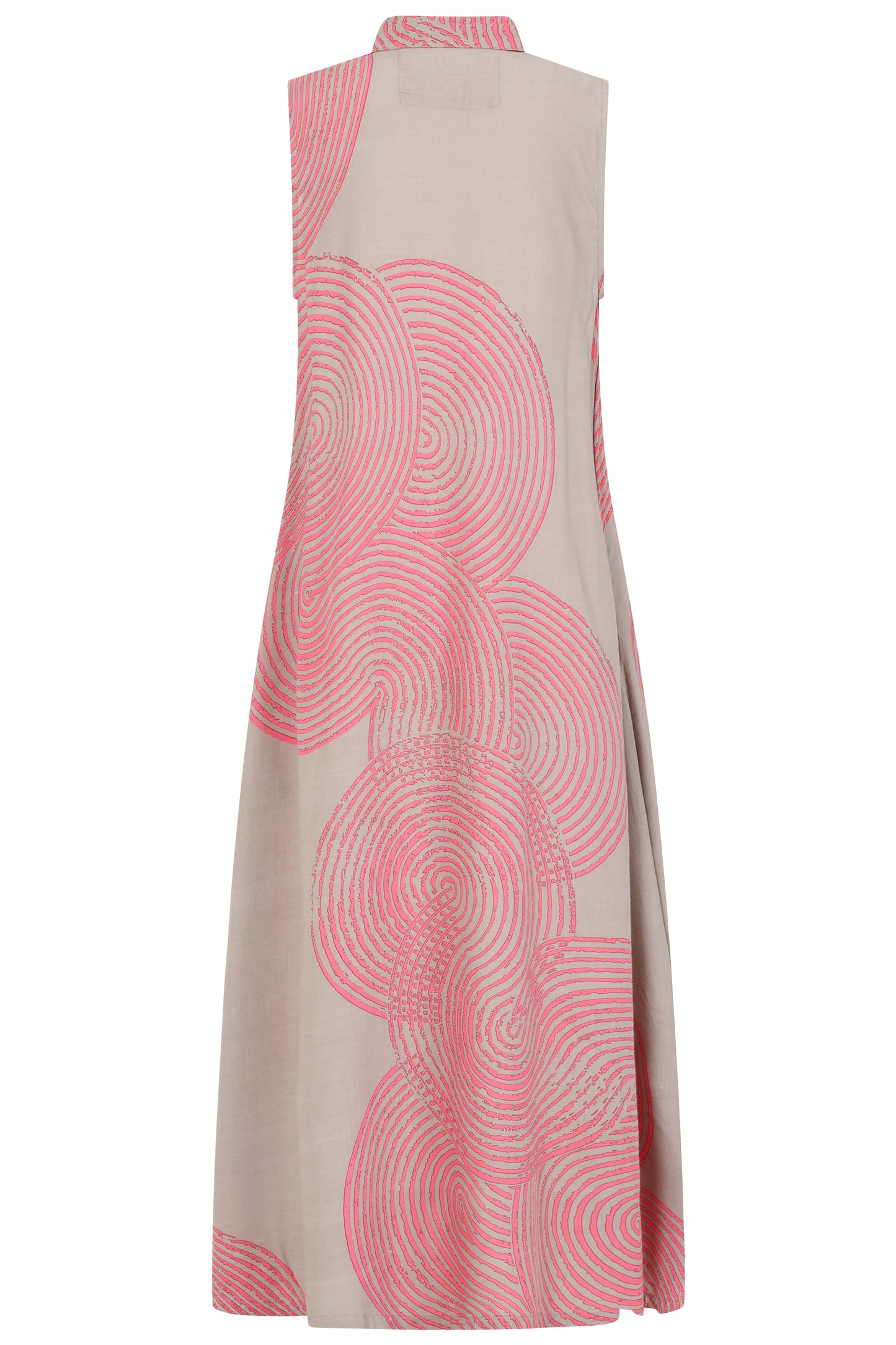 Pink/Grey Collared Sleeveless Dress | Tara Vao Marilyn 9048