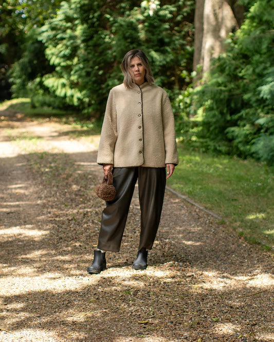 Macie Jacket - Oat | Chalk