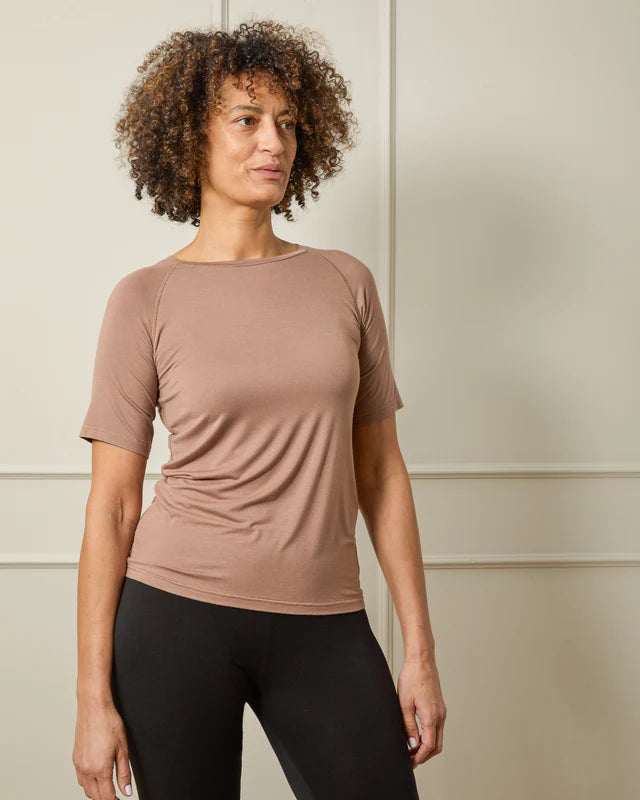 Short Sleeve Mocha Tee Shirt - Maddie from Chalk